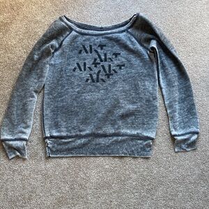 Women's Gray Crew Neck Sweater